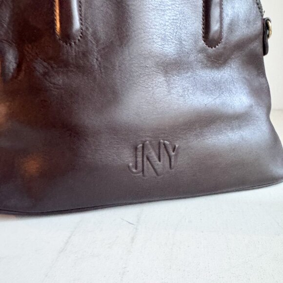 Vintage 90s Deep Dark Chestnut Brown Leather Handbag - Picture 5 of 8